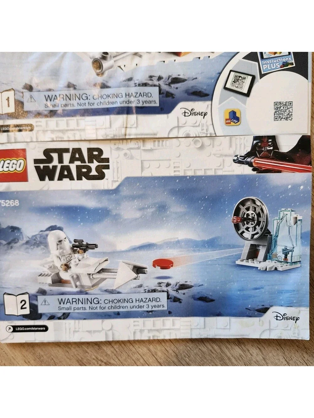 Lego 75268 Star Wars Snowspeeder Manual Booklets 1 & 2 Only No Lego Pieces